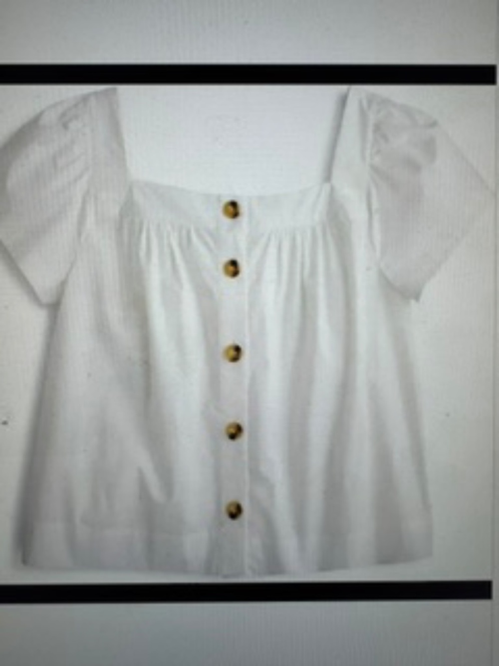 NEW WITH TAGS! J. Crew Point Sur Button-Front Square Neck Top, Med $59.50